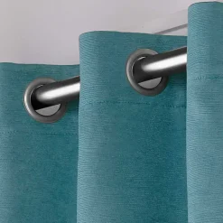 Kirklands Home Curtains & Drapes|Oxford Teal Thermal Curtain Panel Set, 84 in.