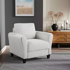 Kirklands Home Accent Chairs|Oyster Walter Accent Chair Ivory