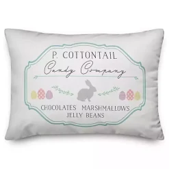 New P Cottontail Candy Company Pillow Easter Decorations