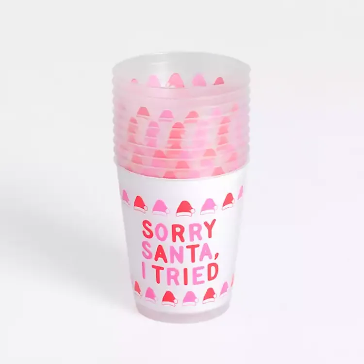 Kirklands Home Glassware & Drinkware|Packed Party Sorry Santa 10-pc. Cup Set