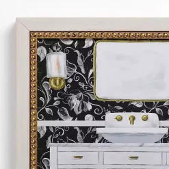 Kirklands Home Framed Art|Paisley Bathroom Sink Framed Art Print