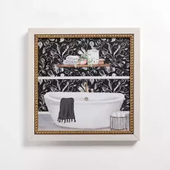 Kirklands Home Framed Art|Paisley Bathroom Tub Framed Art Print