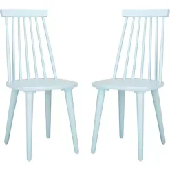 Kirklands Home Dining Chairs|Pale Burris Dining Chairs, Set of 2 Blue
