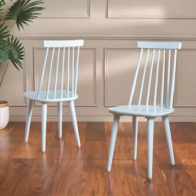Kirklands Home Dining Chairs|Pale Burris Dining Chairs, Set of 2 Blue