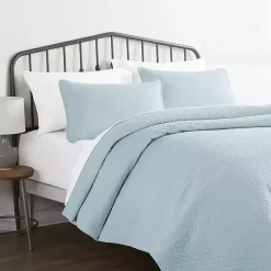 Kirklands Home Bedspreads & Coverlets|Pale Herring 3-pc. King Quilted Coverlet Set Blue
