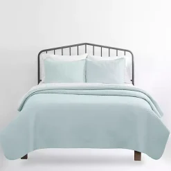 Kirklands Home Bedspreads & Coverlets|Pale Herring 3-pc. King Quilted Coverlet Set Blue