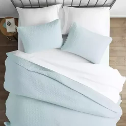 Kirklands Home Bedspreads & Coverlets|Pale Herring 3-pc. King Quilted Coverlet Set Blue