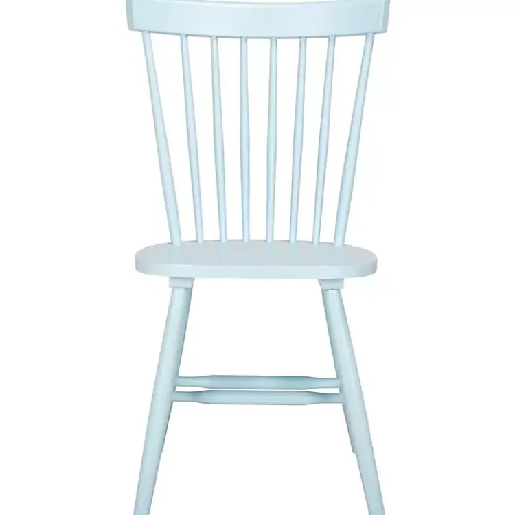 Kirklands Home Dining Chairs|Pale Parker Spindle Dining Chairs, Set of 2 Blue