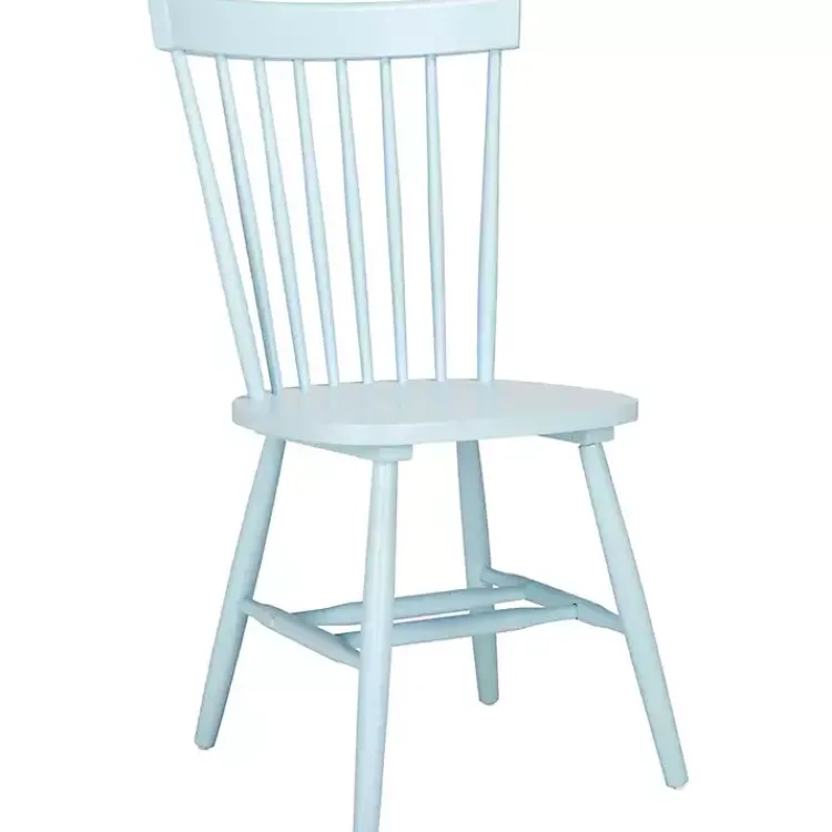 Kirklands Home Dining Chairs|Pale Parker Spindle Dining Chairs, Set of 2 Blue