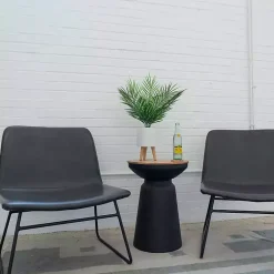 Palm Arrangement in White Footed Pot Arrangements & Greenery