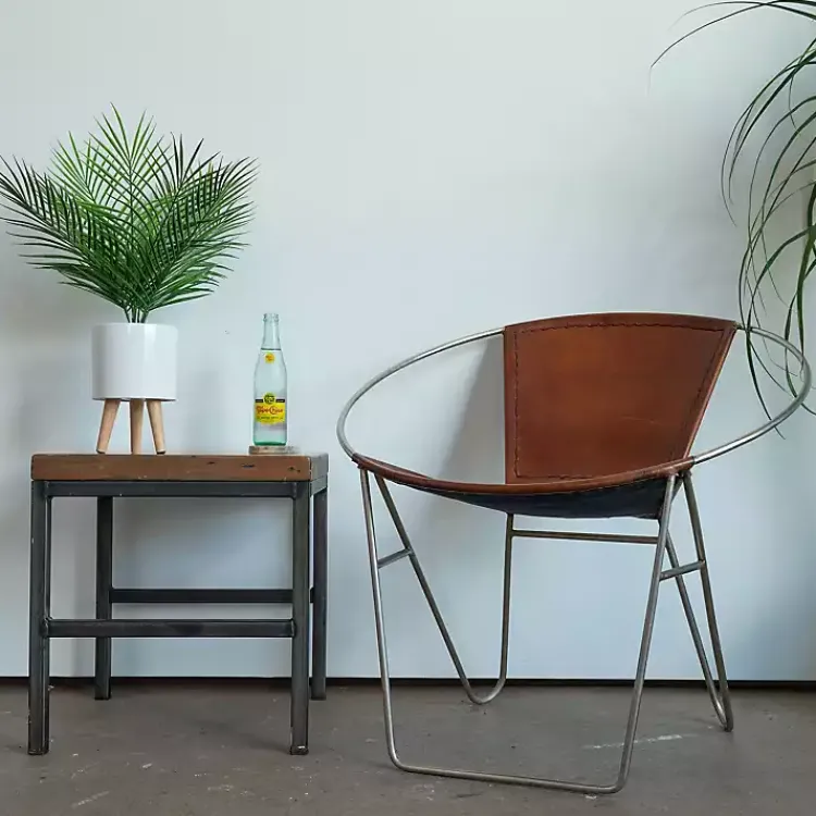 Palm Arrangement in White Footed Pot Arrangements & Greenery