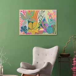 Kirklands Home Framed Art|Palm Heaven Framed Canvas Art Print Multi