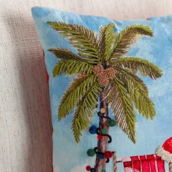Online Palm Tree Beach Scene Christmas Pillow Pillows