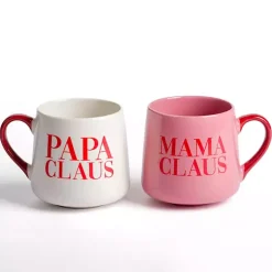 Kirklands Home Glassware & Drinkware|Papa and Mama Claus Mugs, Set of 2