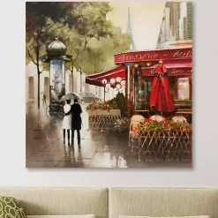 Kirklands Home Canvas Art|Paris in the Rain Giclee Canvas Art Print Multi