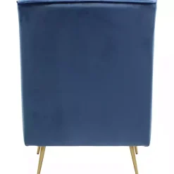 Kirklands Home Accent Chairs|Parisian Velvet Lana Accent Chair Blue