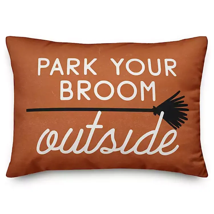 Hot Park Your Broom Outside Halloween Pillow Pillows