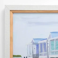 Kirklands Home Framed Art|Pastel Beach Houses Framed Art Print