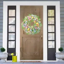 Online Pastel Easter Eggs and Ribbons Wreath Easter Decorations