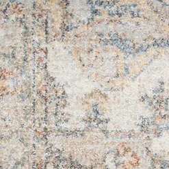 Kirklands Home Area Rugs|Pastel Medallion Washable Area Rug, 5x7 Gray