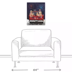 Kirklands Home Canvas Art|Patriotic Puppy Pickup Canvas Art Print