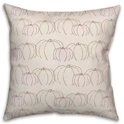 New Patterned Pumpkin Outdoor Throw Pillow Fall