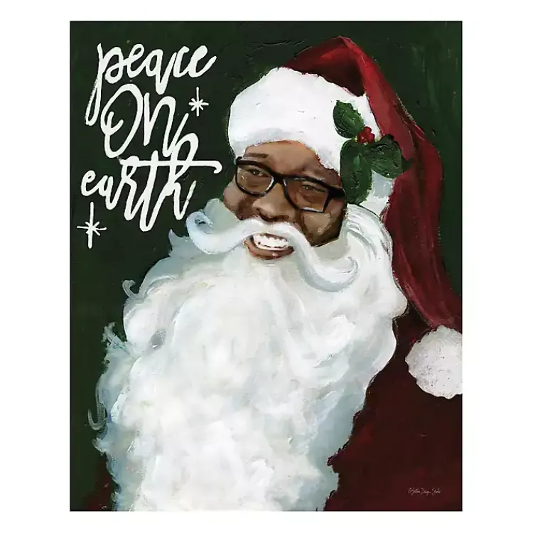 New Peace On Earth Santa Canvas Art Print Christmas Art & Wall Decor