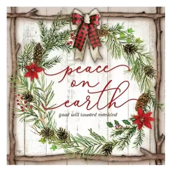 New Peace On Earth Wreath Canvas Art Print Christmas Art & Wall Decor