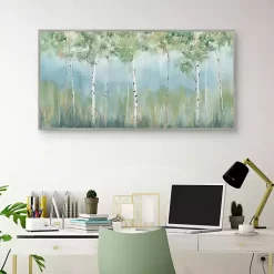 Kirklands Home Canvas Art|Peaceful Oasis Framed Canvas Art Print Green