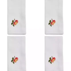 Kirklands Home Table Linens|Peach Embroidered 4-pc. Napkin Set