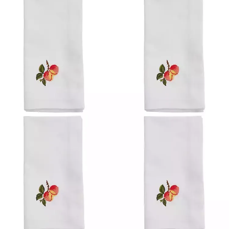 Kirklands Home Table Linens|Peach Embroidered 4-pc. Napkin Set