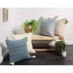 Outlet Peach Gauze Organic Fringe Throw Pillow Pillows