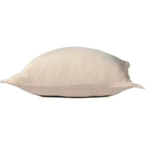 Outlet Peach Gauze Organic Fringe Throw Pillow Pillows