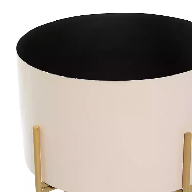 Kirklands Home Planters|Peach Iron X-Base Planters, Set of 2