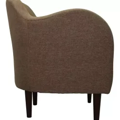 Kirklands Home Accent Chairs|Pecan Julian Upholstered Accent Chair Brown