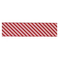 Hot Peppermint Stripe 5 yd Christmas Ribbons, Set of 2 Christmas Decorations