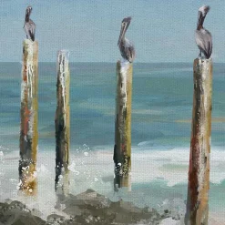 Kirklands Home Canvas Art|Perched By The Sea Canvas Art Print