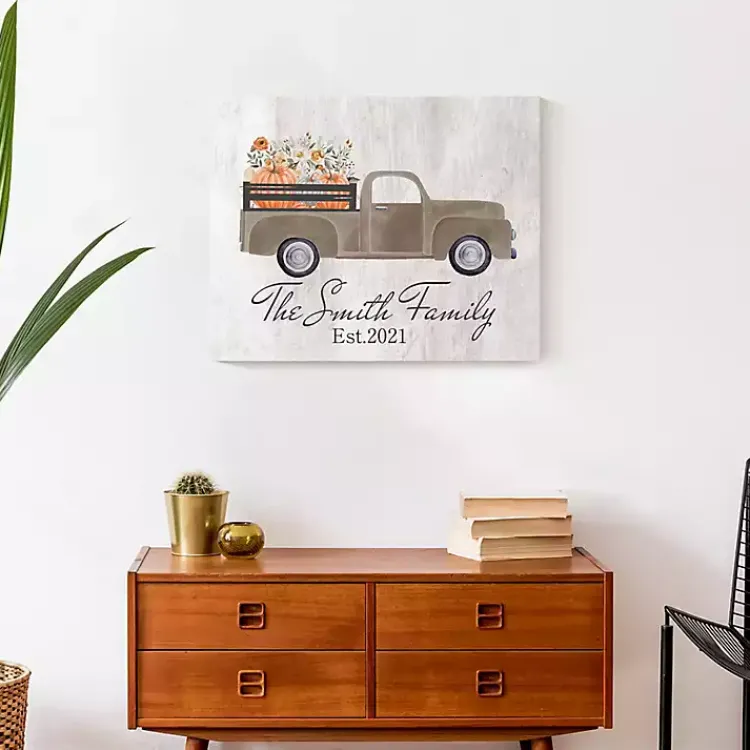Outlet Personalized Autumn Farm Truck Harvest Wall Art Fall