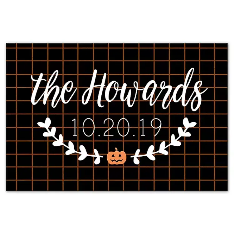 Discount Personalized Checkered Halloween Wall Plaque Halloween