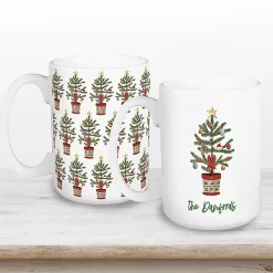 Online Personalized Christmas Tree Mugs, Set of 2 Christmas Dining & Entertaining