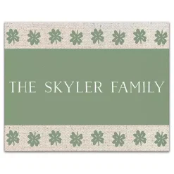 Outlet Personalized Clover Stripe Irish Canvas Print St Patricks Day Decorations