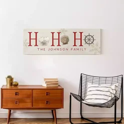 Hot Personalized Coastal Ho Ho Ho Canvas Art Print Christmas Art & Wall Decor