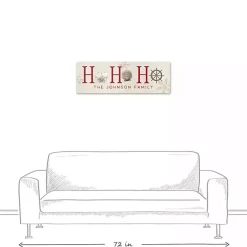 Hot Personalized Coastal Ho Ho Ho Canvas Art Print Christmas Art & Wall Decor