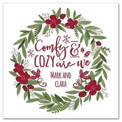 Discount Personalized Comfy & Cozy Are We Wall Plaque Christmas Art & Wall Decor