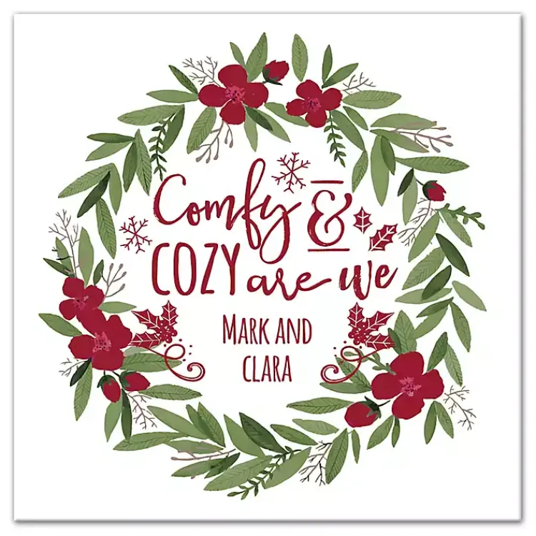 Discount Personalized Comfy & Cozy Are We Wall Plaque Christmas Art & Wall Decor
