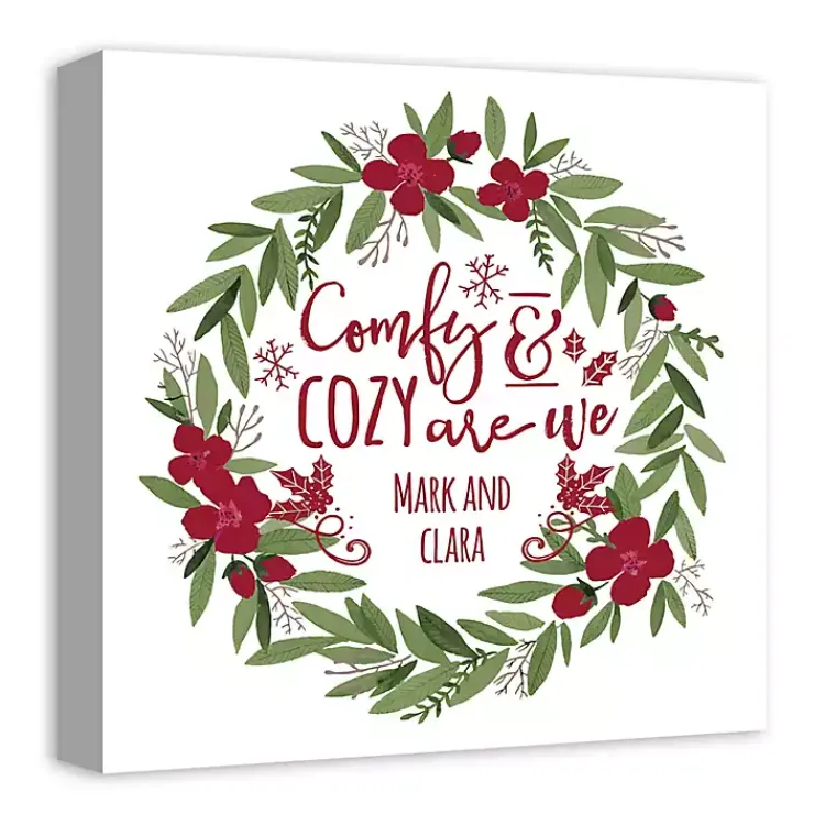Discount Personalized Comfy & Cozy Are We Wall Plaque Christmas Art & Wall Decor