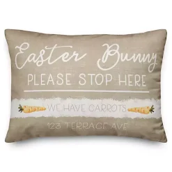 New Personalized Easter Bunny Stop Here Pillow Easter Decorations