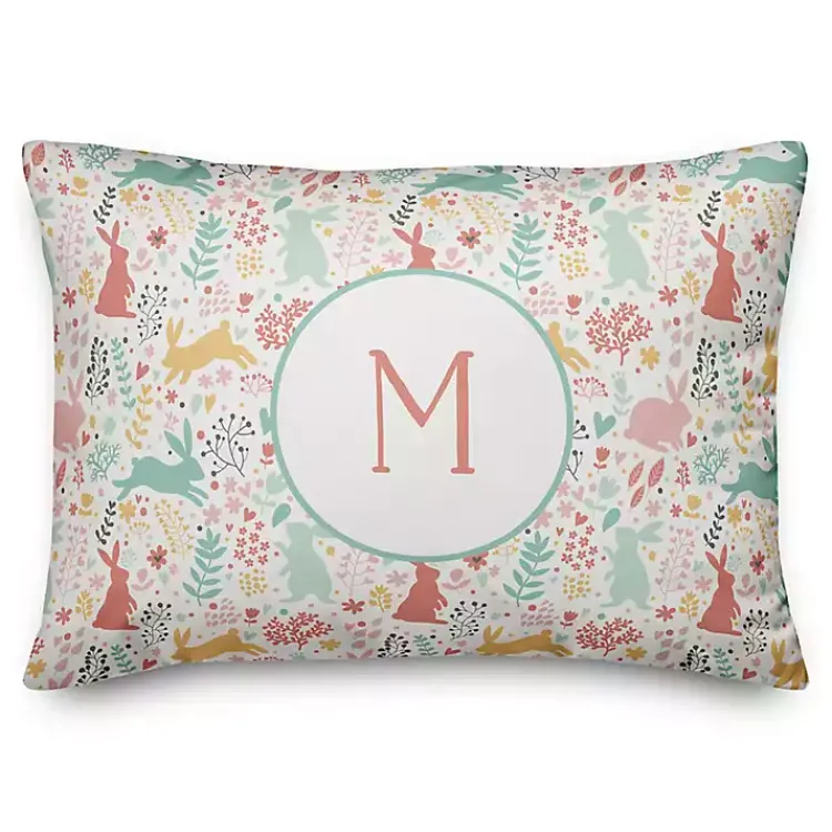 Clearance Personalized Easter Bunny Pattern Outdoor Pillow Easter Decorations