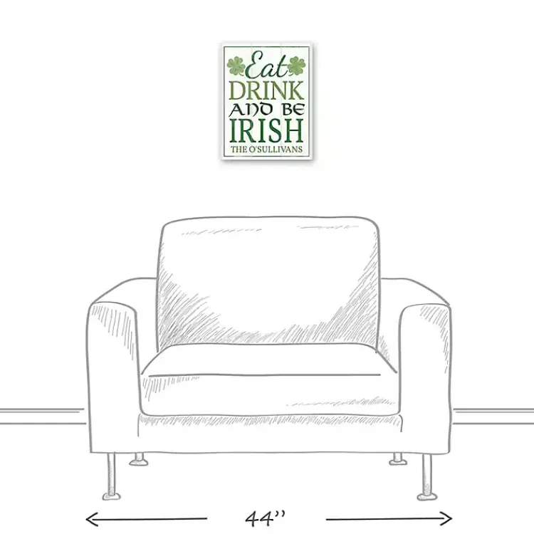 Hot Personalized Eat Drink and Be Irish Canvas Print St Patricks Day Decorations