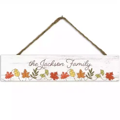 Online Personalized Fall Leaf Hanging Wall Plaque Fall
